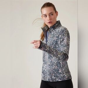 Athleta Run With It Kinetic Abstract  Women's Running Fitness Jacket XL